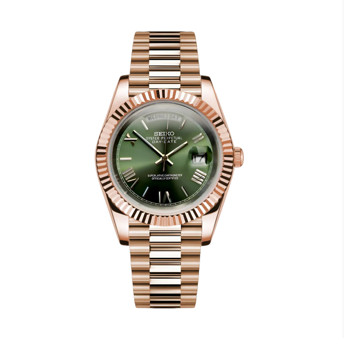 DAYDATE ROSE GOLD OLIVE