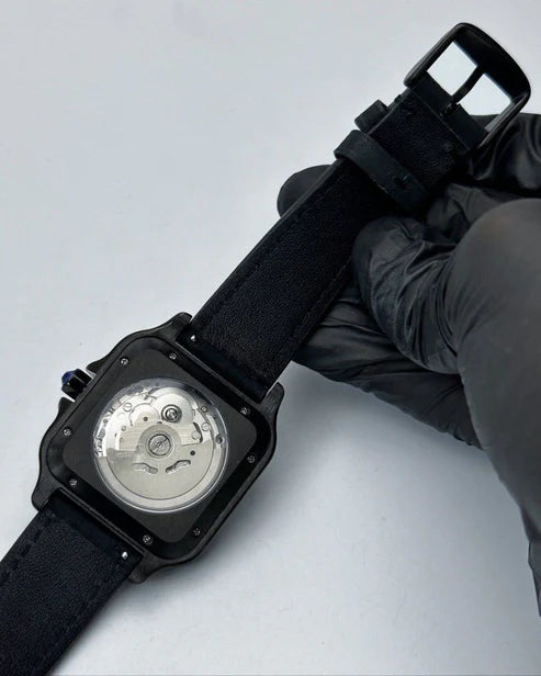 SANTOS BLACKED OUT (LEATHER STRAP) MOD