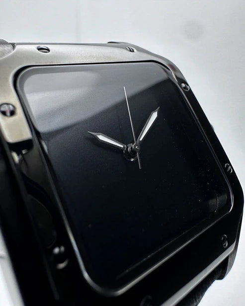 SANTOS BLACKED OUT (LEATHER STRAP) MOD