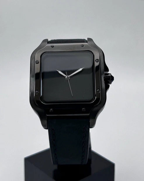 SANTOS BLACKED OUT (LEATHER STRAP) MOD