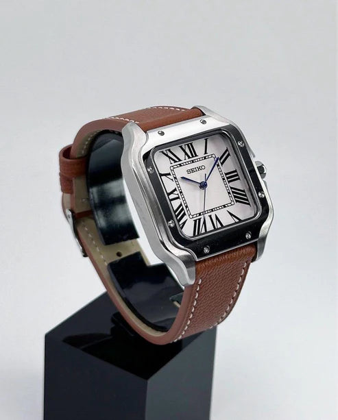 SANTOS WHITE (LEATHER STRAP) MOD