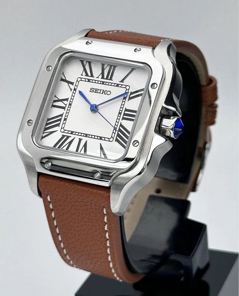 SANTOS WHITE (LEATHER STRAP) MOD