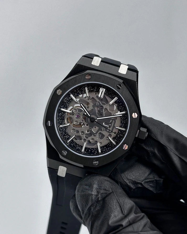 ROYAL OAK SKELETON BLACKED OUT RUBBER MOD