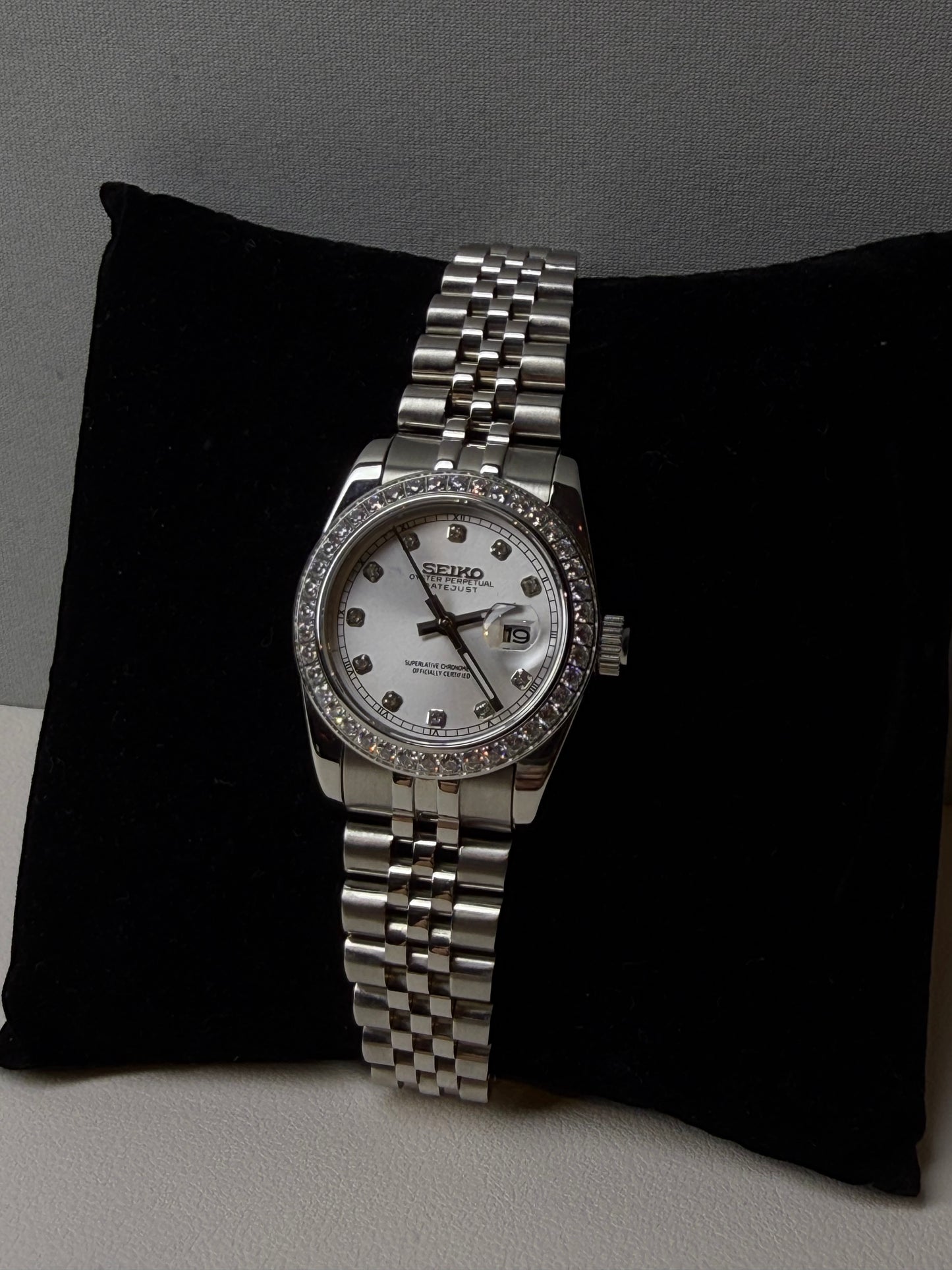 DATEJUST WHITE SILVER GEM MOD