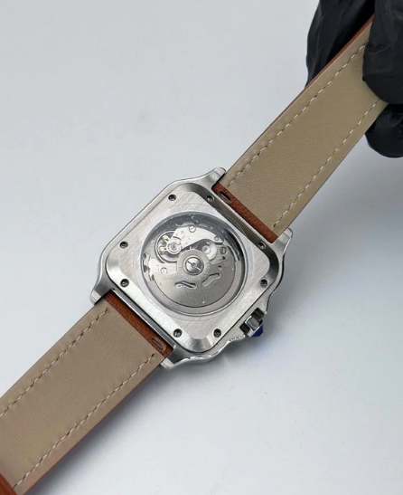 SANTOS WHITE LEATHER STRAP MOD