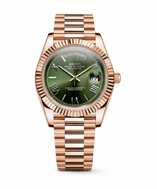 DAYDATE ROSE GOLD OLIVE