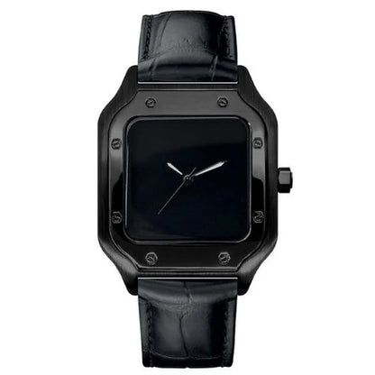 SANTOS BLACKED OUT (LEATHER STRAP) MOD