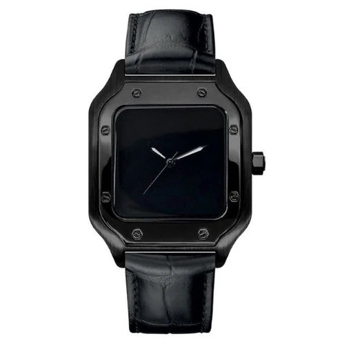 SANTOS BLACKED OUT (LEATHER STRAP) MOD