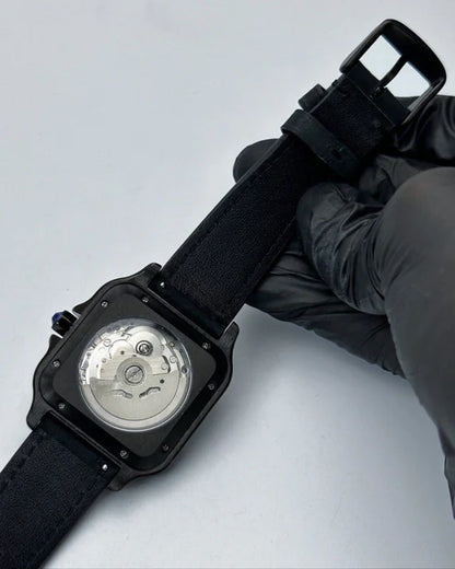 SANTOS BLACKED OUT (LEATHER STRAP) MOD