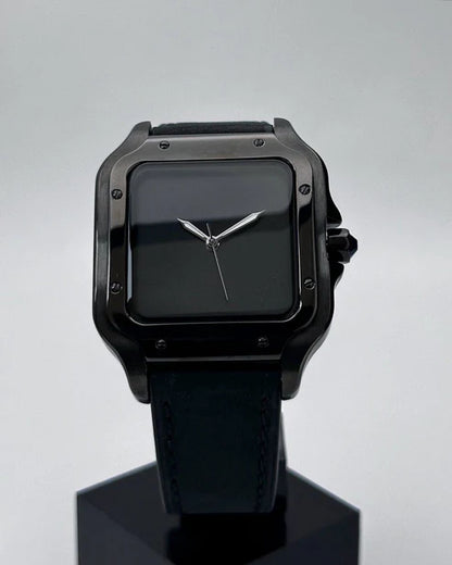 SANTOS BLACKED OUT (LEATHER STRAP) MOD