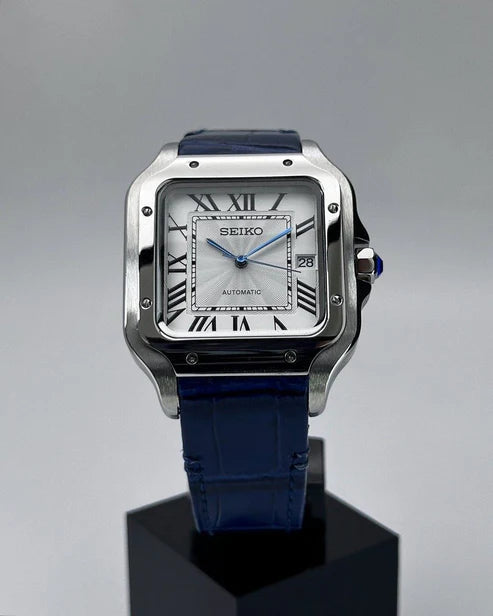 SANTOS WHITE (BLUE LEATHER STRAP) MOD