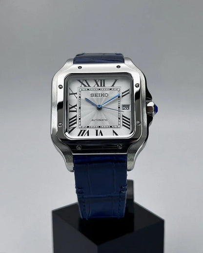 SANTOS WHITE (BLUE LEATHER STRAP) MOD