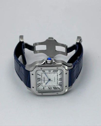 SANTOS WHITE (BLUE LEATHER STRAP) MOD