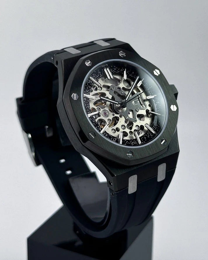 ROYAL OAK SKELETON BLACKED OUT RUBBER MOD