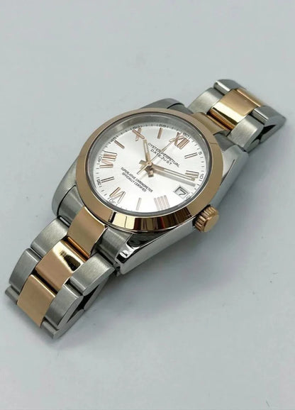 OYSTER TWO TONE ROSE GOLD ROMAN MOD